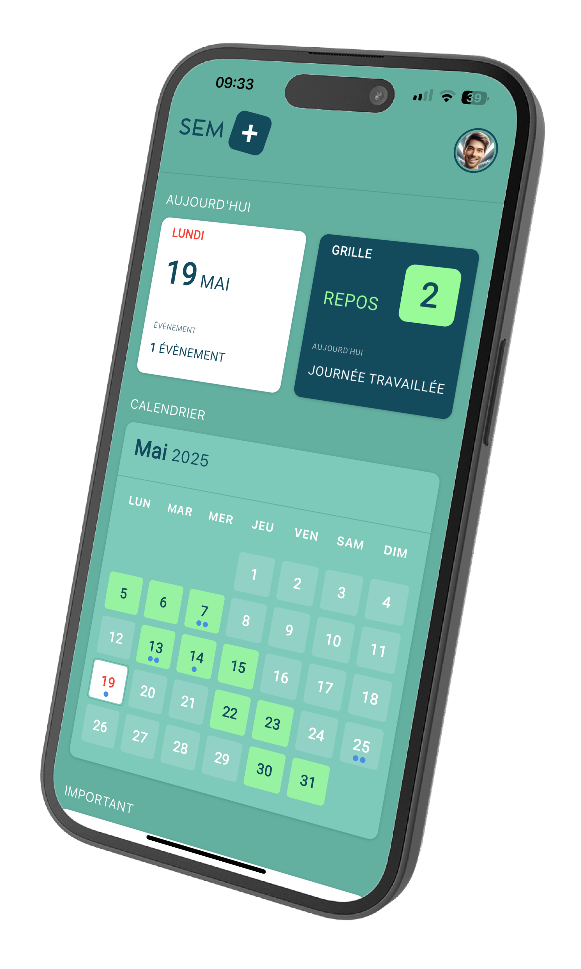 Smartphone avec SEM+